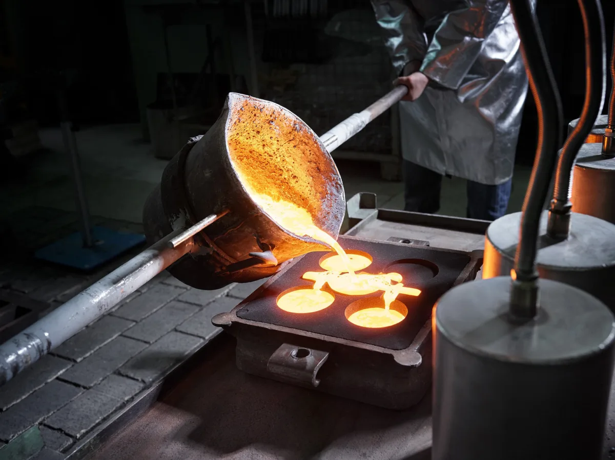 Metallguss, Clariant, Gammelsdorf, Deutschland, Industriefotografie von Scanderbeg Sauer
