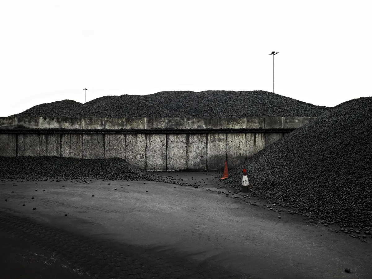 Coal storage yard, CPL Industries, Cleethorpes, United Kingdom, industrial photography by Scanderbeg Sauer