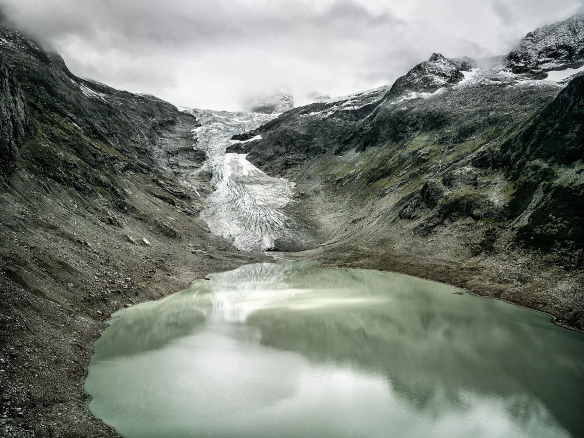 Trift glacier and newly formed glacial lake, Eternal Ice, Trift, Bernese Oberland, Switzerland, landscape photography by Scanderbeg Sauer