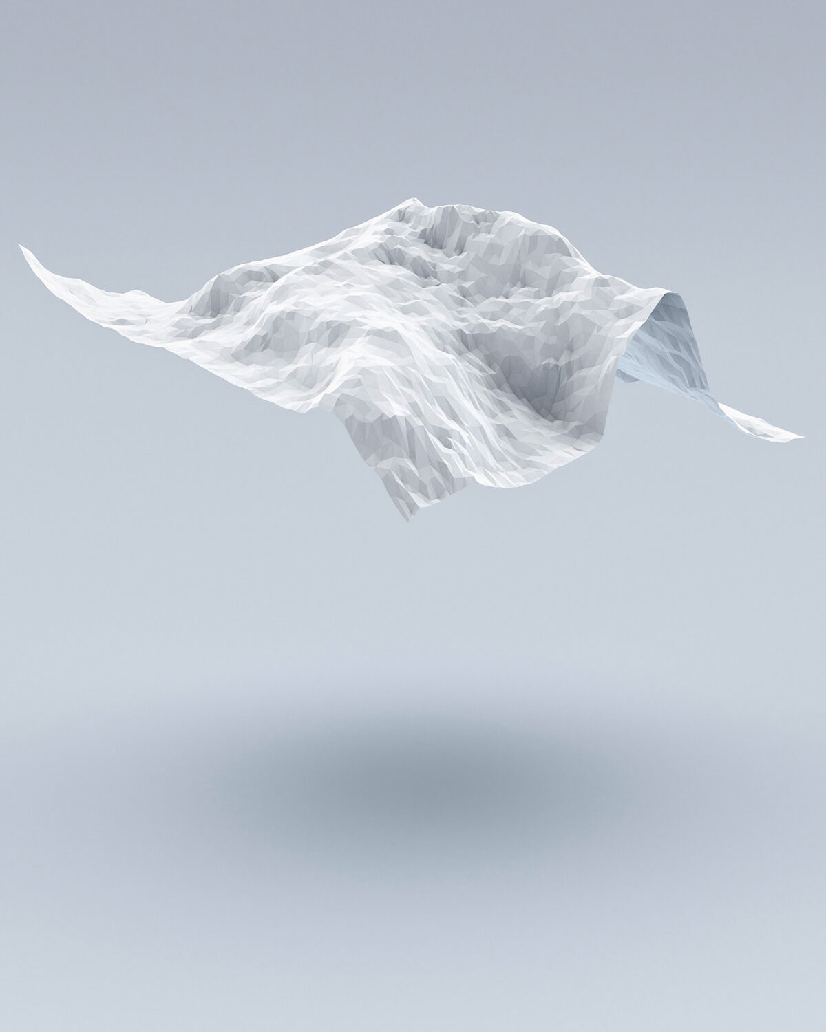 3D terrain model of Tschierva glacier, Eternal Ice, Tschierva, Val Roseg, Switzerland, still life by Scanderbeg Sauer