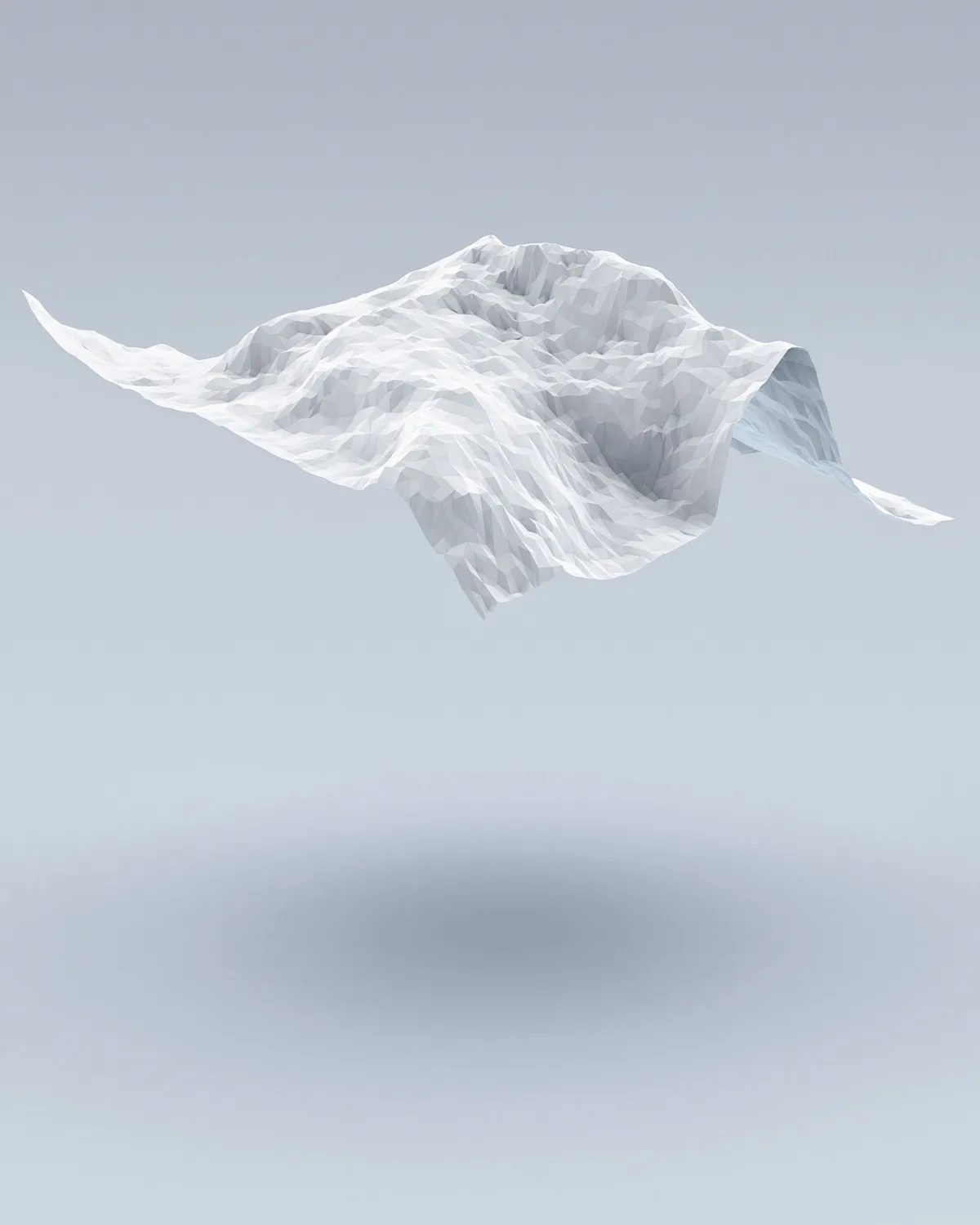 3D terrain model of Tschierva glacier, Eternal Ice, Tschierva, Val Roseg, Switzerland, still life by Scanderbeg Sauer