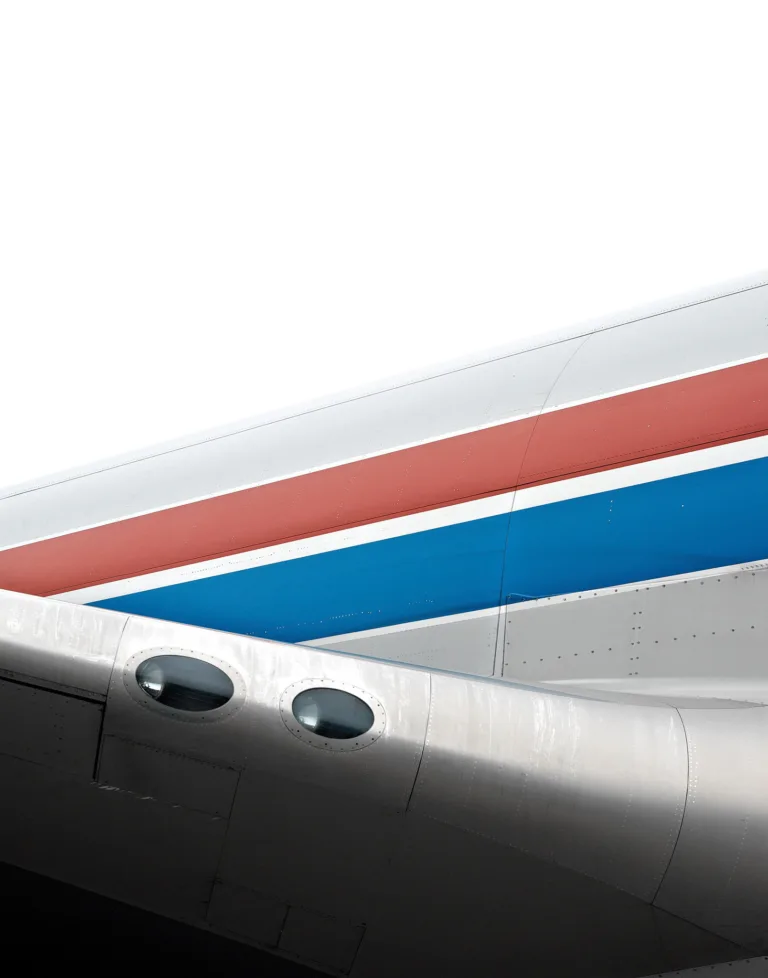 Detail of a cargo aircraft fuselage with livery, Kuehne + Nagel, Findel Airport, Luxembourg, air freight photography by Scanderbeg Sauer