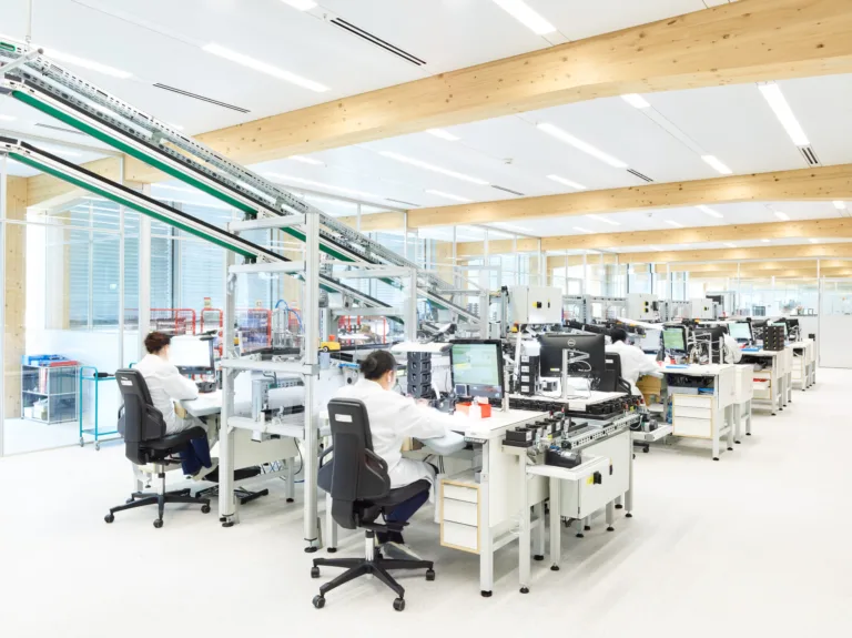 Watchmaking manufacturing floor, Omega, Bienne, Switzerland, watchmaking photography by Scanderbeg Sauer