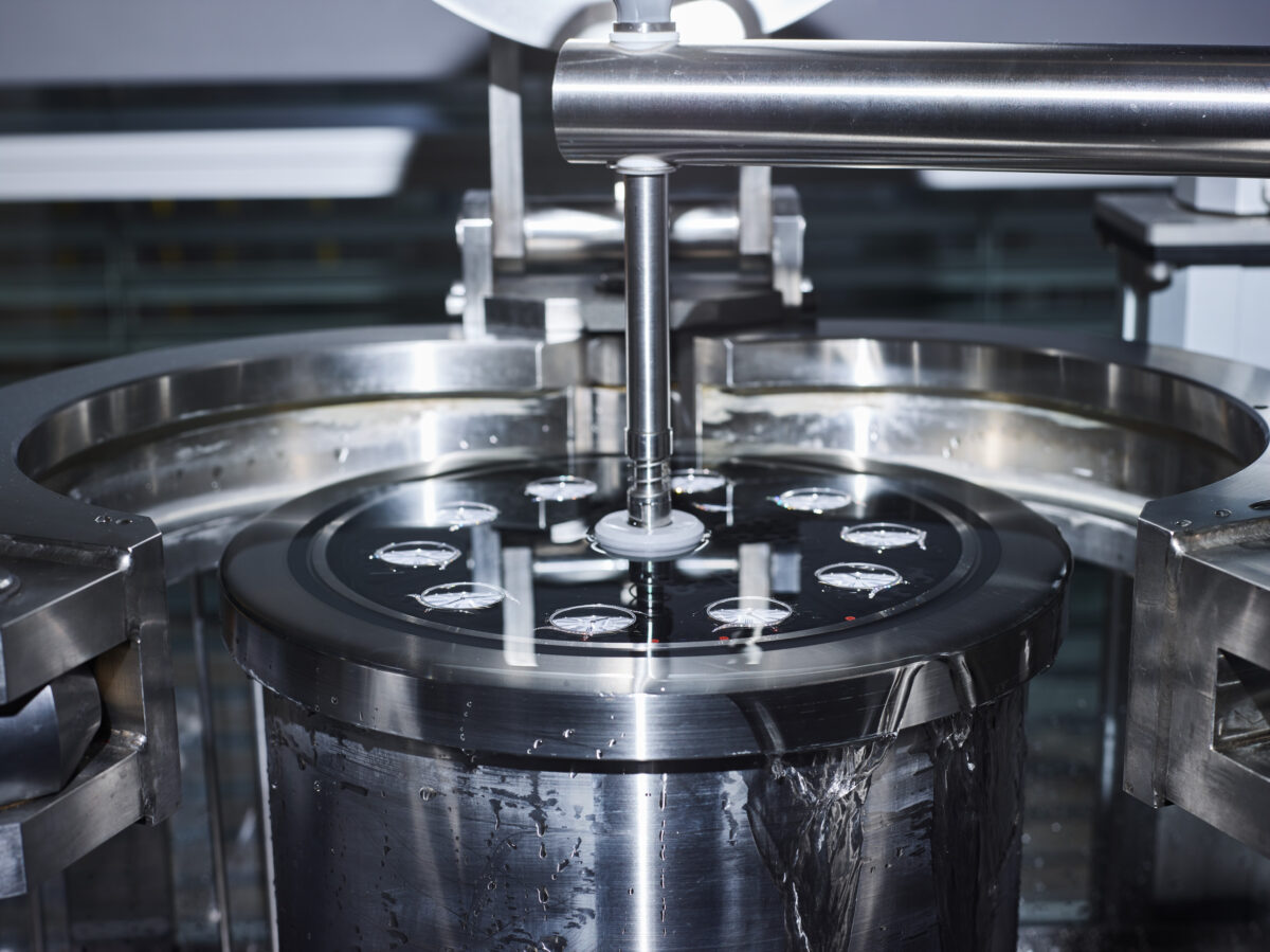Precision production machine, Omega, Bienne, Switzerland, watchmaking photography by Scanderbeg Sauer
