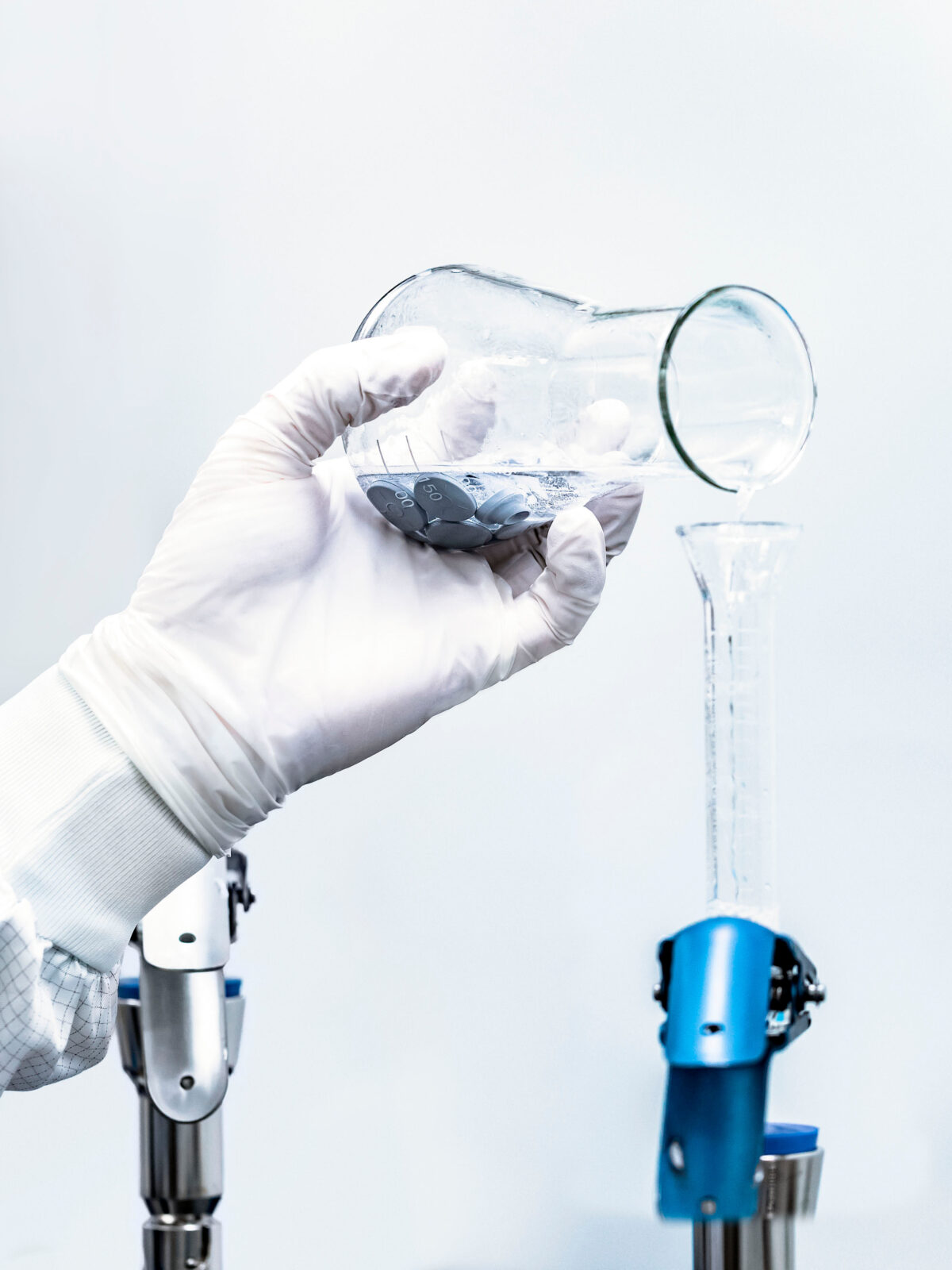 Rubber components in laboratory glassware, Datwyler, Alken, Belgium, industrial photography by Scanderbeg Sauer