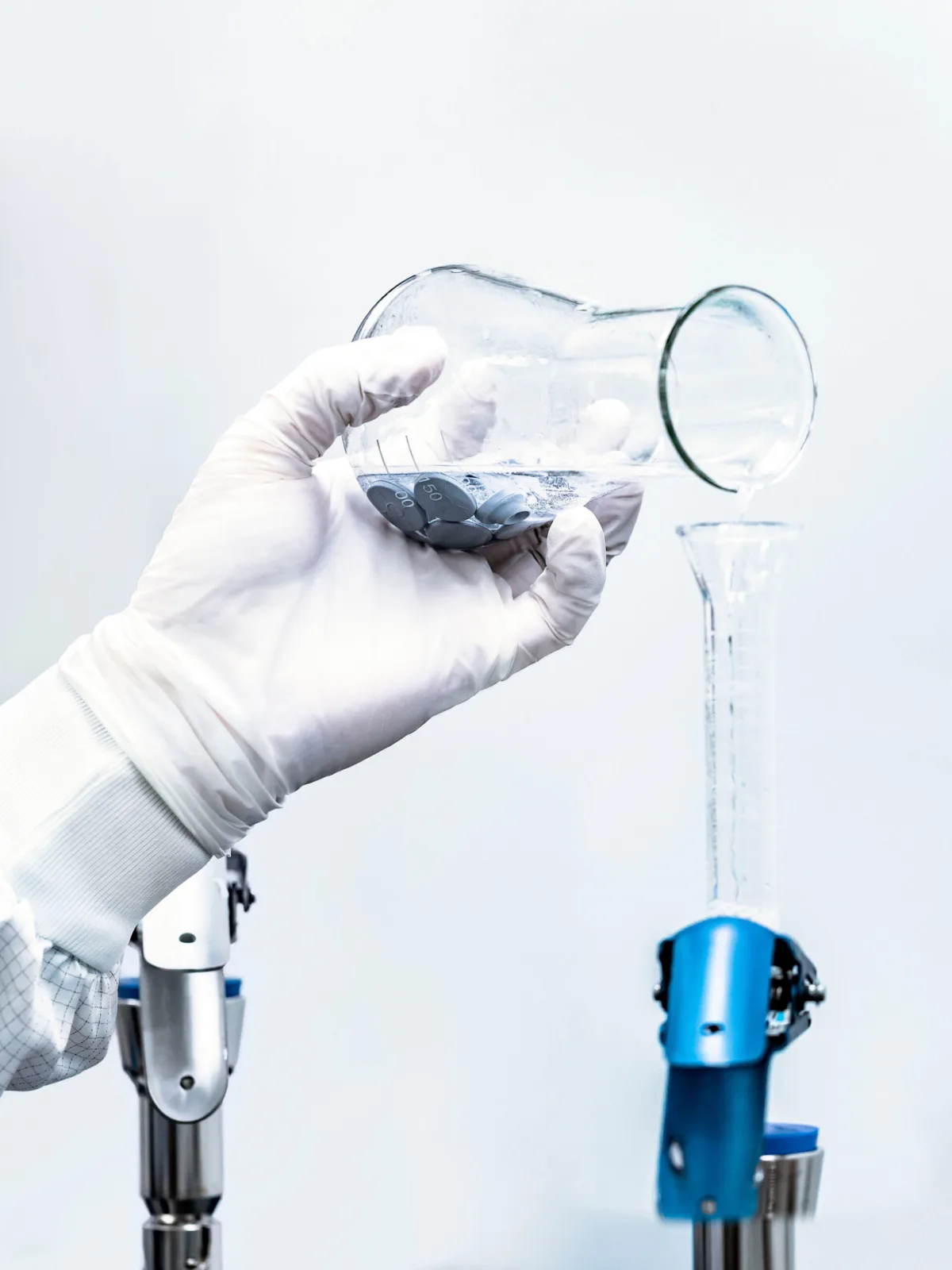 Rubber components in laboratory glassware, Datwyler, Alken, Belgium, industrial photography by Scanderbeg Sauer