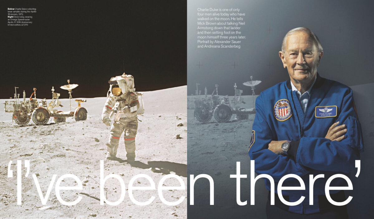 Charlie Duke, The Telegraph Magazine spread, UK, portrait photography by Scanderbeg Sauer