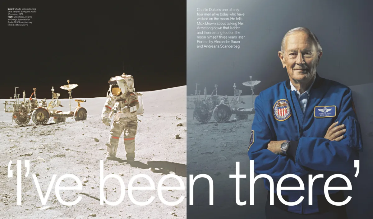 Charlie Duke, The Telegraph Magazine spread, UK, portrait photography by Scanderbeg Sauer