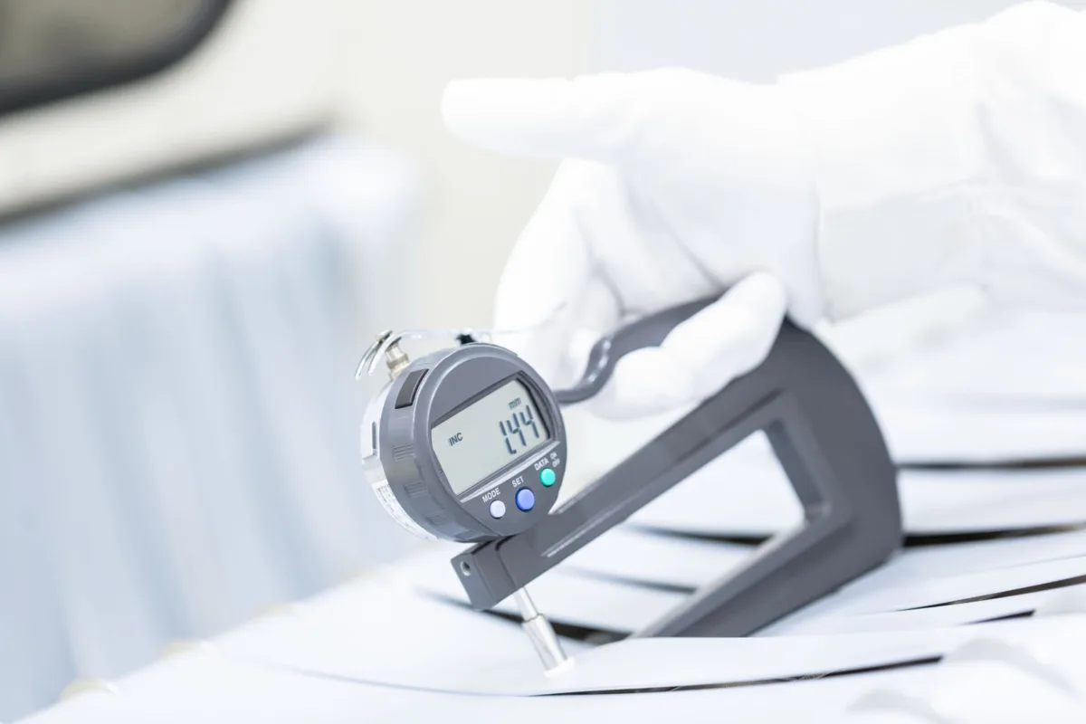 Quality control measurement, Datwyler, Alken, Belgium, industrial photography by Scanderbeg Sauer