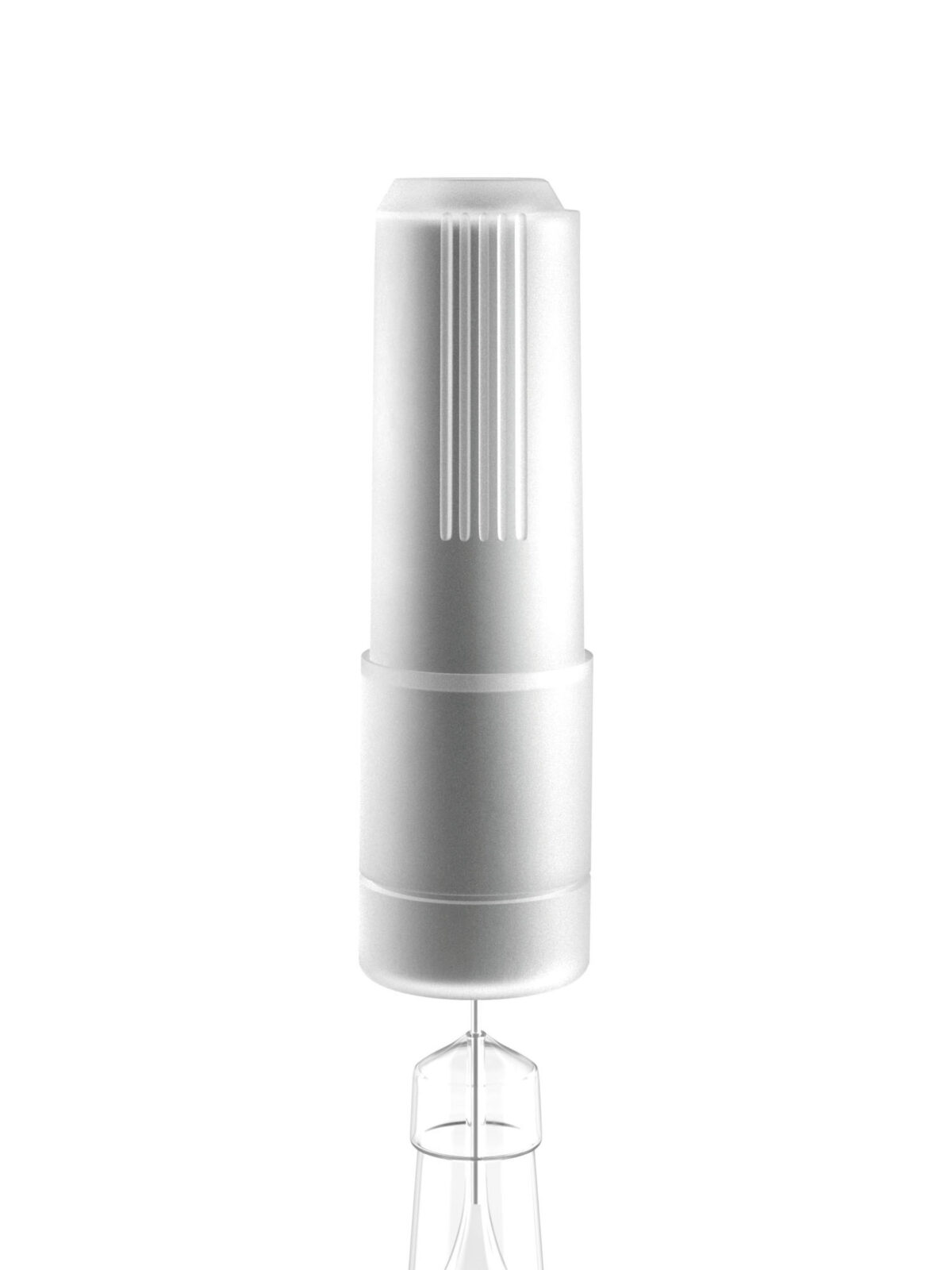 Ribbed plastic closure cap, photorealistic CGI still life photography, Datwyler, Italy, by Scanderbeg Sauer