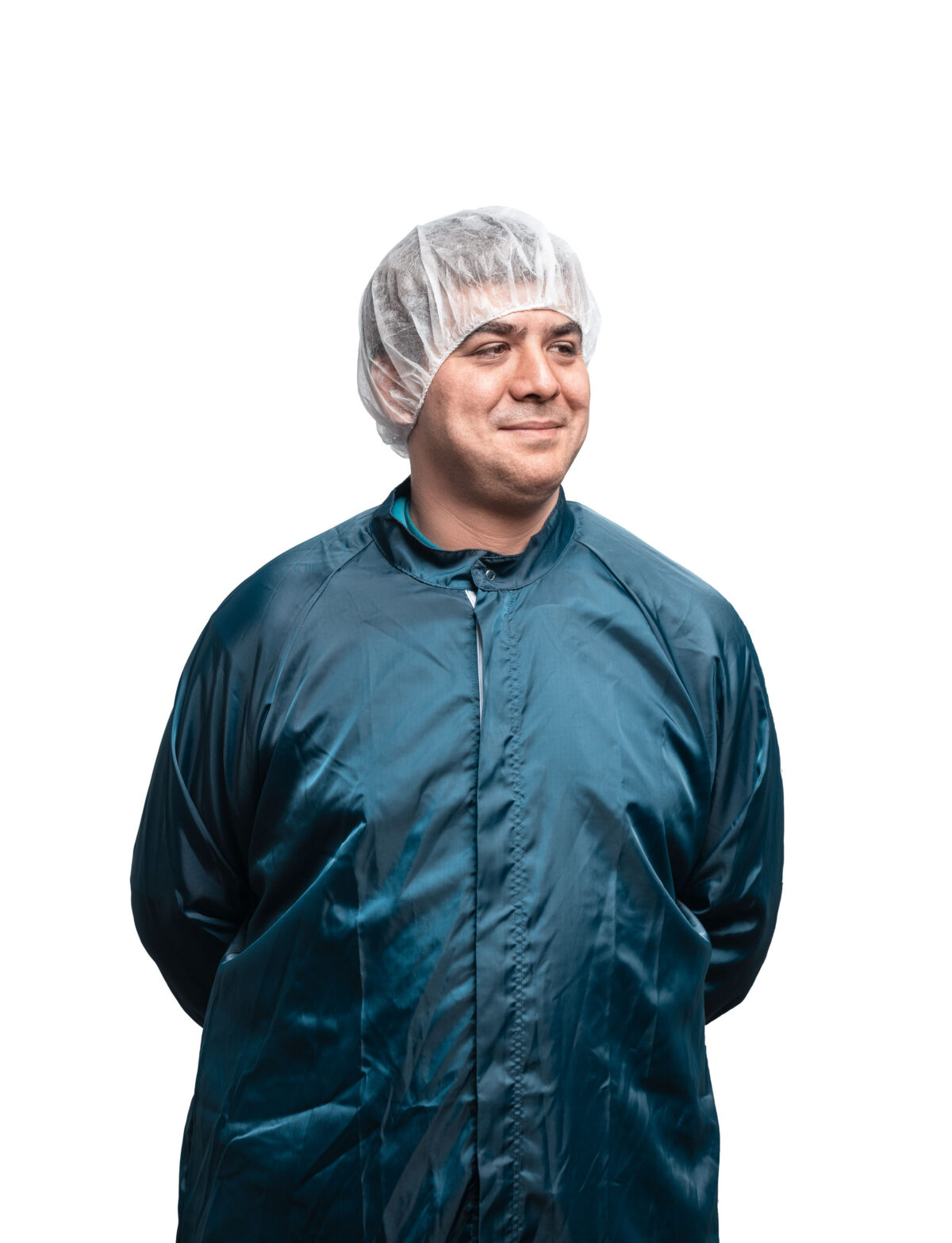 Cleanroom employee portrait at Datwyler Sealing Solutions, Swissmem, Association of MEM Industries, Switzerland, corporate photography by Scanderbeg Sauer