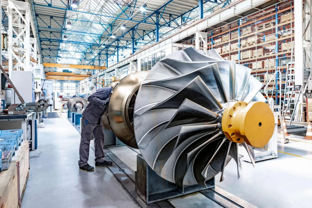 Turbine rotor at MAN Diesel & Turbo, Swissmem, Association of MEM Industries, Switzerland, industrial photography by Scanderbeg Sauer