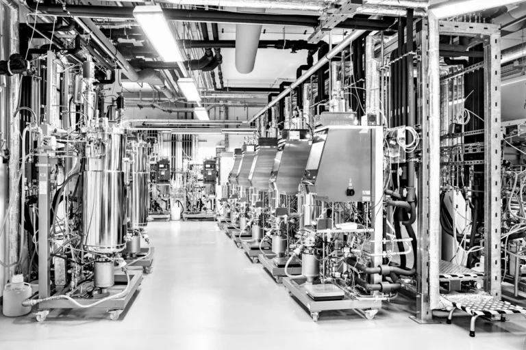 Chemical production plant interior, Clariant, Europe, industrial photography by Scanderbeg Sauer