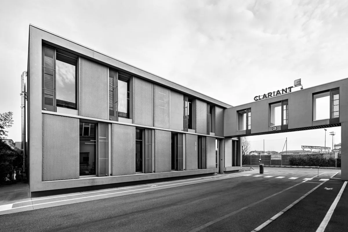 Facility building exterior, Clariant, Europe, industrial photography by Scanderbeg Sauer