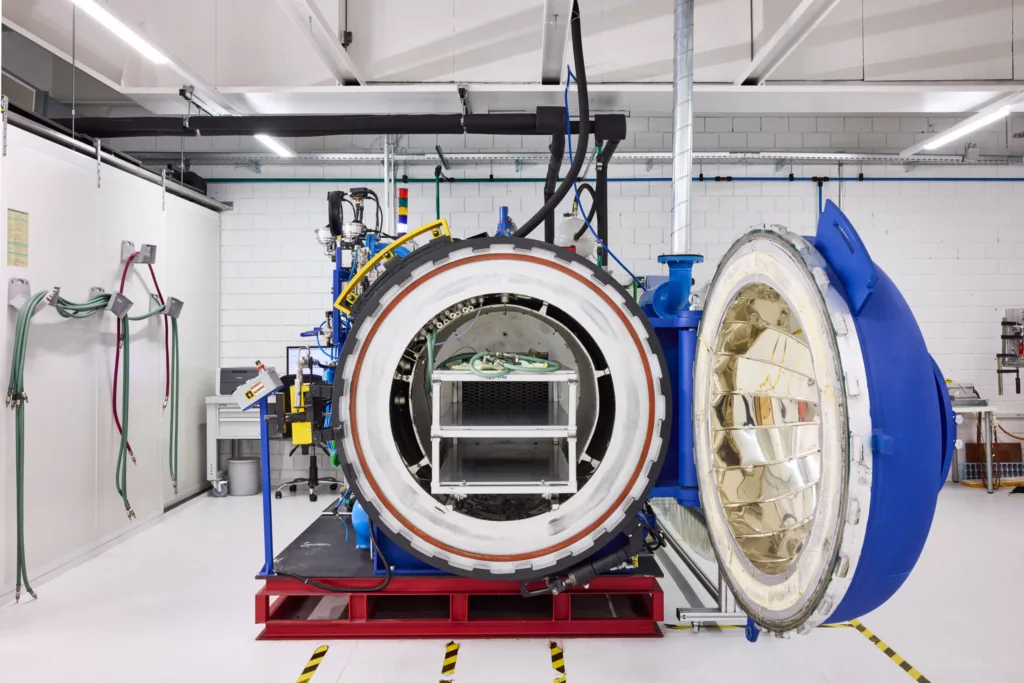 Autoclave oven for carbon fibre curing, Richard Mille, Lausanne, Switzerland, industrial photography by Scanderbeg Sauer
