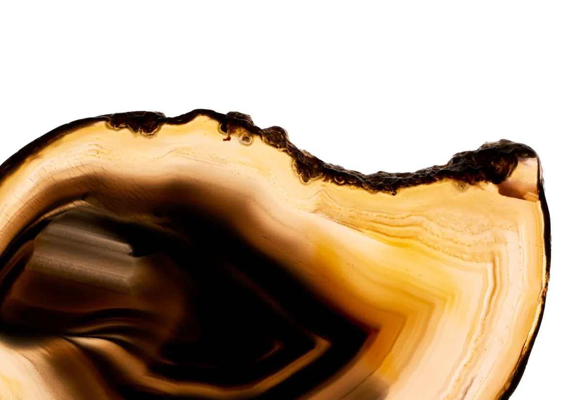 Agate cross-section still life photography by Scanderbeg Sauer