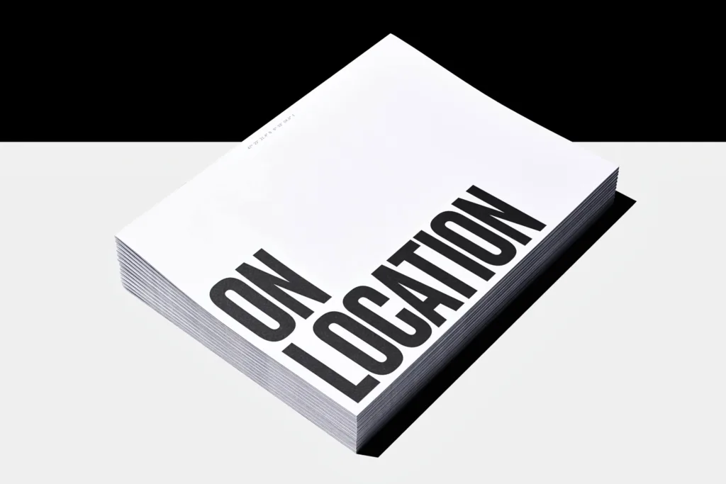 Cover of ON LOCATION, the magazine by Scanderbeg Sauer