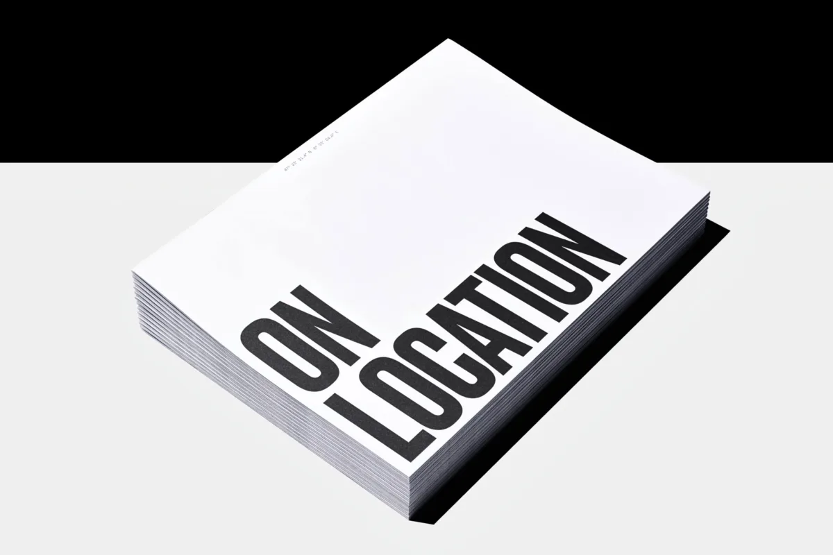 Cover of ON LOCATION, the magazine by Scanderbeg Sauer